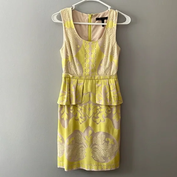 bcbg yellow lace dress Bcbg Girls Yellow Sleeveless Lace A-Line Dress Size 12